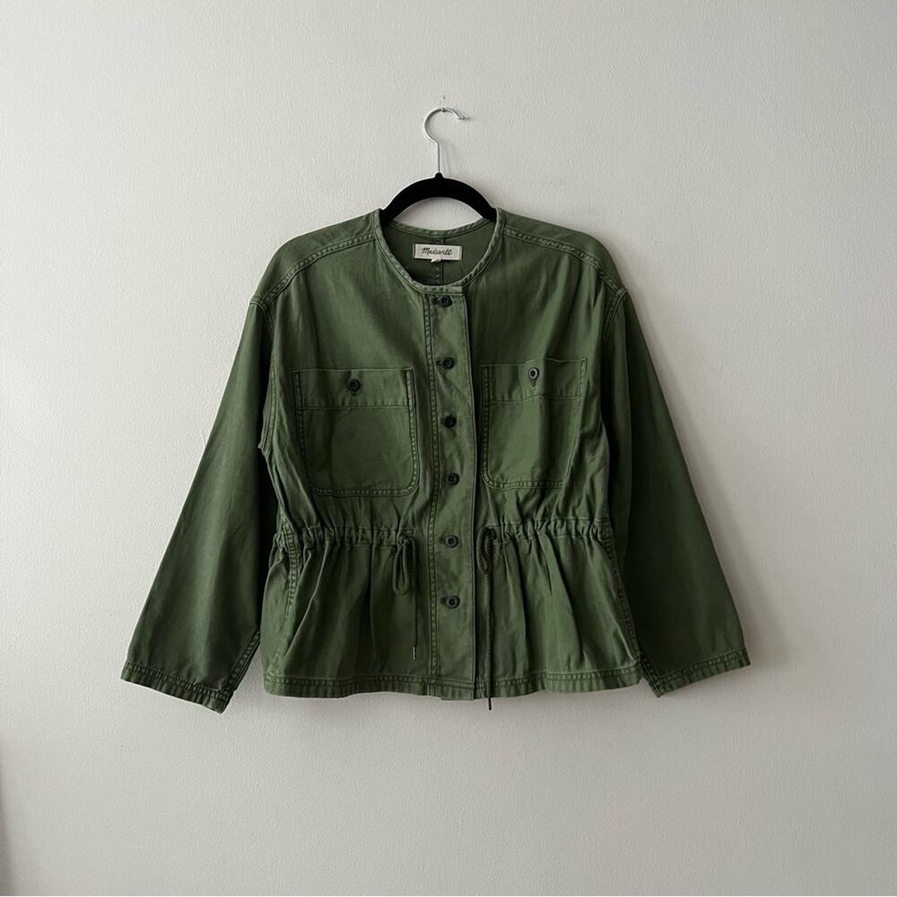 Madewell Claremont Drawstring Army Green Jacket - Picture 4 of 8